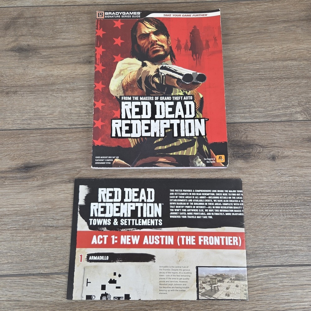 Red Dead Redemption Signature Series Strategy Guide (BradyGames, 2010) w/ Poster